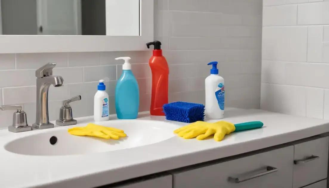 Materiais necessários para a limpeza